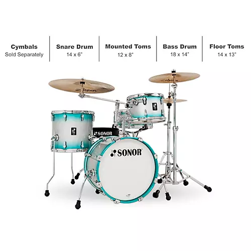 SONOR AQ2 Bop Maple 4-Piece Shell Pack Titanium Quartz - musicians--Friend