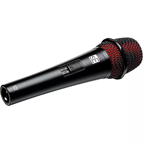 sE Electronics V2-SW-QTR Supercardioid Dynamic Handheld Microphone with On/Off Switch (Includes 15' Cable) - musicians--Friend