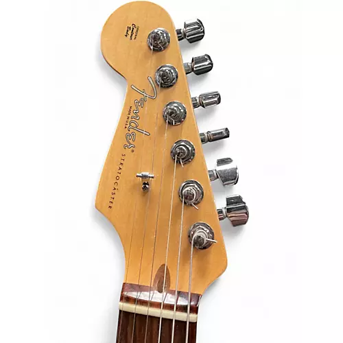 Used 2008 Fender American Standard Stratocaster Left Handed Black Electric Guitar Black - musicians--Friend