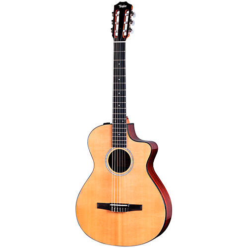 Taylor 212ce-N Plus Grand Concert Nylon-String Acoustic-Electric Guitar Natural - musicians--Friend
