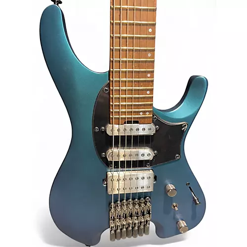 Used Ibanez q547 Blue Solid Body Electric Guitar Blue - musicians--Friend