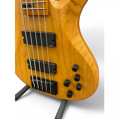Used 2022 Schecter Guitar Research Riot-5 Session  Natural Electric Bass Guitar Natural - musicians--Friend