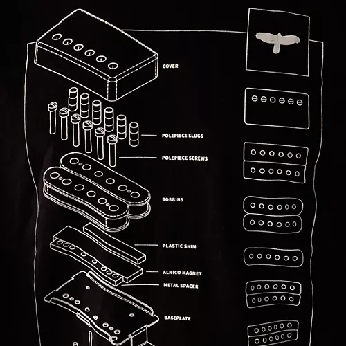PRS Exploded Pickup Tee XX Large Black - musicians--Friend