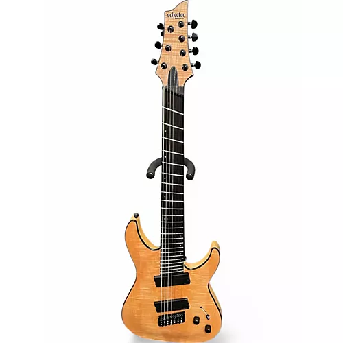 Used Schecter Guitar Research sls elite 7 Natural Solid Body Electric Guitar Natural - musicians--Friend