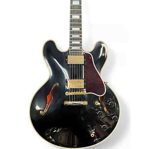Used Gibson Custom 1959 ES-355 Reissue Stopbar VOS Semi-Hollow Ebony Solid Body Electric Guitar Ebony - musicians--Friend