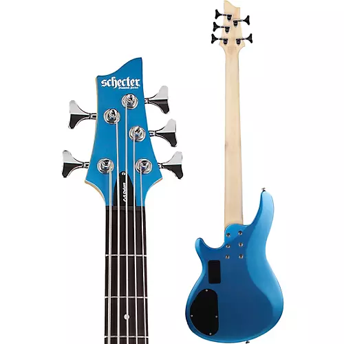 Schecter Guitar Research C-5 Deluxe Electric Bass Satin Metallic Light Blue - musicians--Friend
