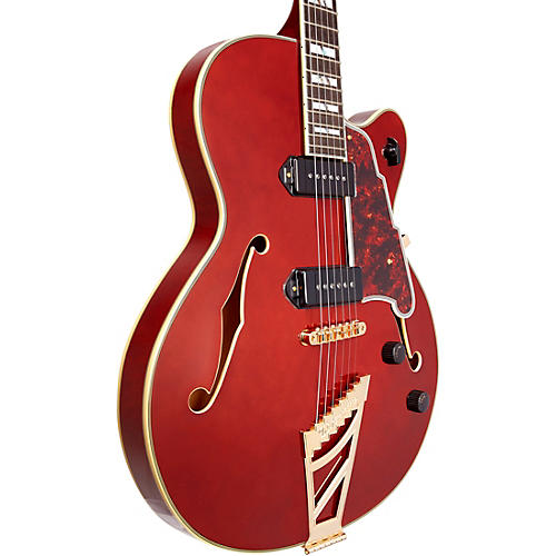 D'Angelico Excel Series 59 Hollow Body Electric Guitar With USA Seymour Duncan P-90s and Stairstep Tailpiece Viola - musicians--Friend