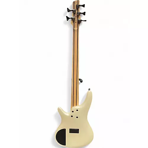 Used Ibanez SR305 5 String Pearl White Electric Bass Guitar Pearl White - musicians--Friend