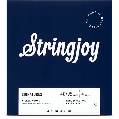 Stringjoy Signatures 4 String Long Scale Nickel Wound Bass Guitar Strings 55 - 110 - musicians--Friend