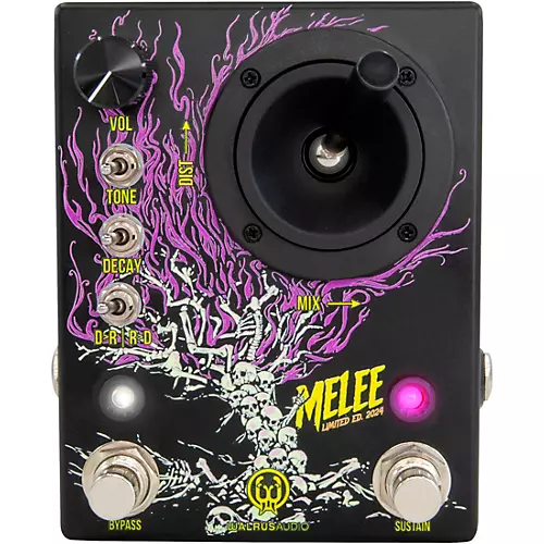 Walrus Audio Melee Wall of Noise Halloween Edition 2024 Reverb and Distortion Effects Pedal Pink - musicians--Friend
