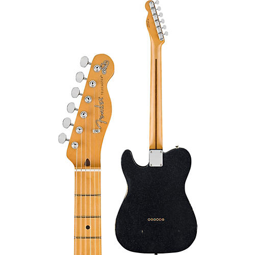 Fender Brad Paisley Road Worn Telecaster Electric Guitar Black Sparkle - musicians--Friend