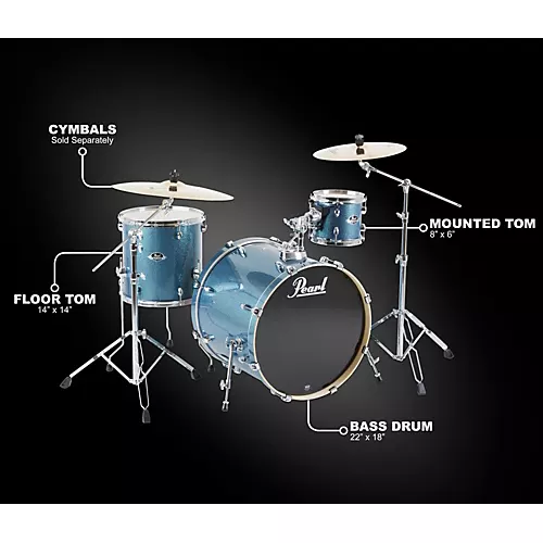 Pearl Export Double Bass Add-on Pack Black Cherry Glitter - musicians--Friend