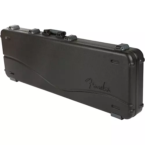 Fender Deluxe Molded ABS Left-Handed P/J Bass Guitar Case Black Gray/Silver - musicians--Friend