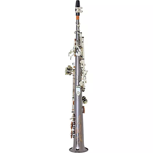 Allora ASPS-450 Vienna Series Straight Soprano Sax Black Nickel Body Silver Keys - musicians--Friend