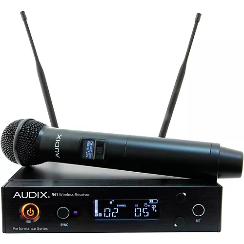 Audix AP61 OM5 Wireless Microphone System with R61 True Diversity Receiver and H60/OM5 Handheld Transmitter 522-586 MHz - musicians--Friend