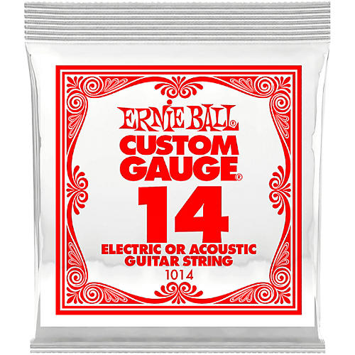 Ernie Ball Single Plain Steel Electric or Acoustic Guitar String - musicians--Friend