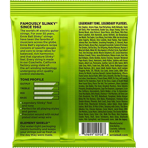 Ernie Ball Regular Slinky 8-String Nickel Wound Electric Guitar Strings - musicians--Friend