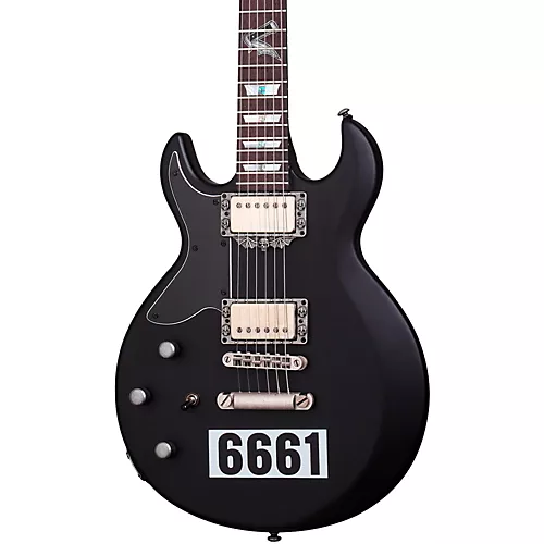 Schecter Guitar Research Zacky Vengeance 6661 Left-Handed Electric Guitar Satin Black - musicians--Friend