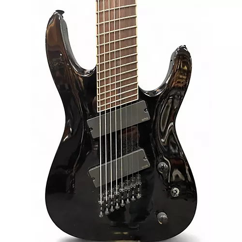 Used Jackson SLAT8FF Black Solid Body Electric Guitar Black - musicians--Friend