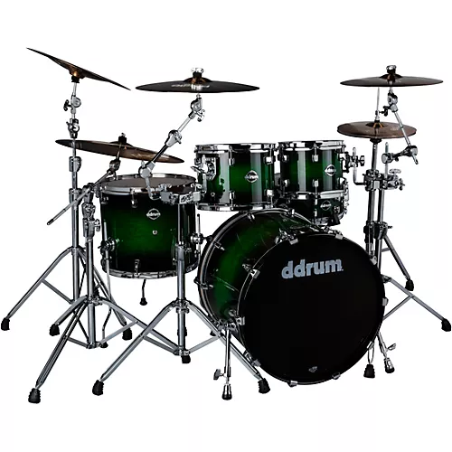 Ddrum Dominion Birch 5-Piece Shell Pack With Ash Veneer Red Burst - musicians--Friend