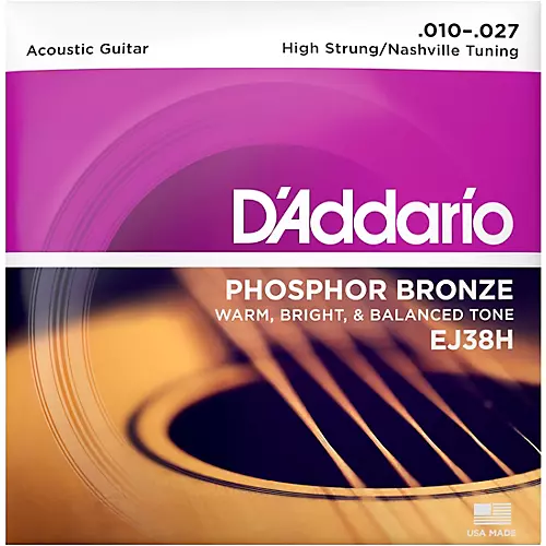 D'Addario EJ38H High Strung/Nashville Tuning 10-27 Acoustic Guitar Strings - musicians--Friend