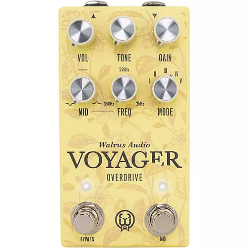 Walrus Audio Voyager Pre-Amp/Overdrive MKII Effects Pedal Floral Series 2024 Yellow - musicians--Friend
