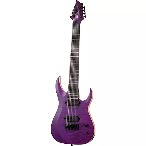 Schecter Guitar Research John Browne Tao-8 Electric Guitar Satin Trans Purple - musicians--Friend