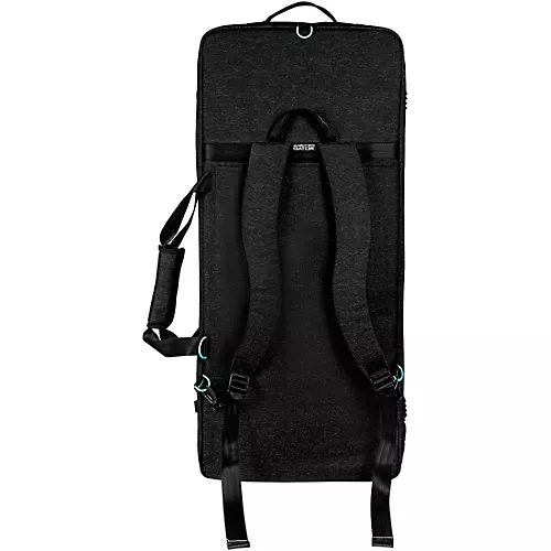 Gator GTKP61-BLK Transit Series Protective Gig Bag for 61-Note Keyboards; Charcoal Black With Electric Blue Interior - musicians--Friend