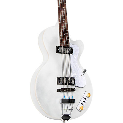 Hofner Ignition Series Short-Scale Club Bass Guitar Pearl White - musicians--Friend