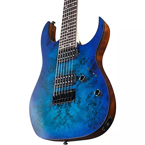 Ibanez RG Series RG7421PB 7-String Electric Guitar Flat Sapphire Blue - musicians--Friend