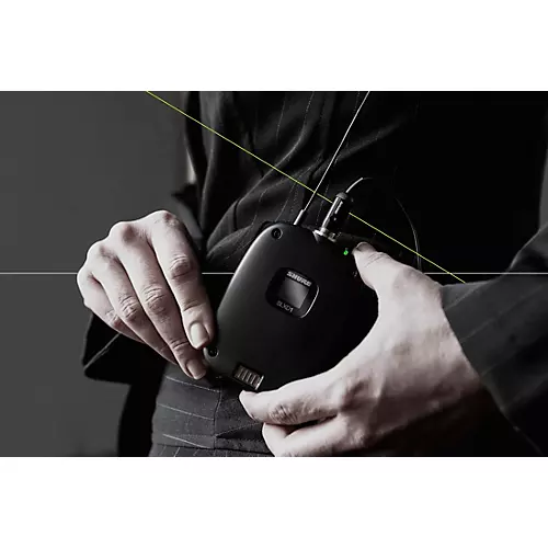 Shure SLXD14/DL4 Wireless System With SLXD1 Bodypack Transmitter, SLXD4 Receiver and DL4B Lavalier Microphone, Black Band H55 - musicians--Friend