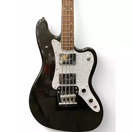 Used 2024 Squier Paranormal Rascal Bass HHa Metallic Black Electric Bass Guitar Metallic Black - musicians--Friend