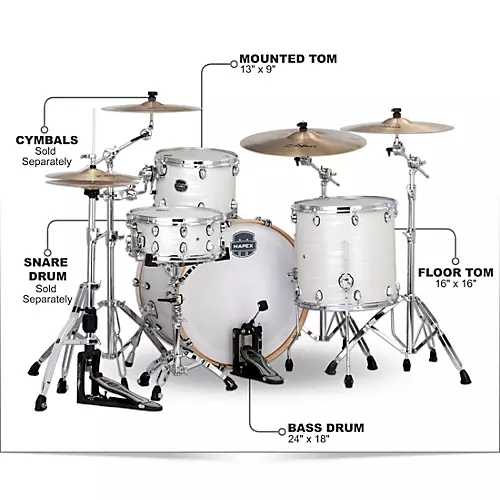 Open-Box Saturn V Tour 3-Piece Shell Pack Condition 1 - Mint White Marine - musicians--Friend
