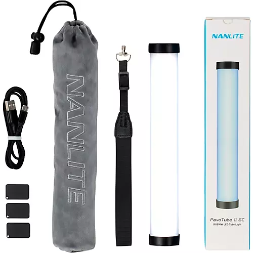 NANLITE PavoTube II 6C 10in 6w RGBWW LED Tube with Internal Battery - musicians--Friend
