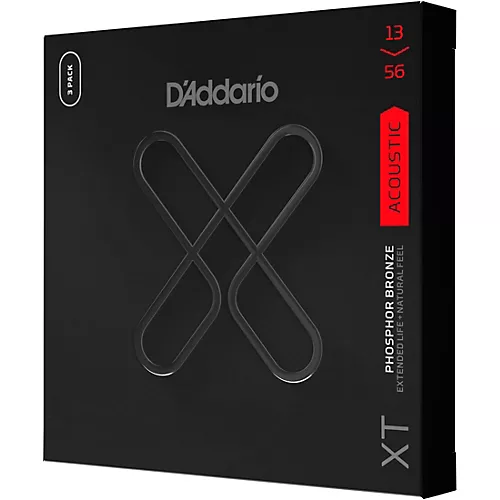 D'Addario XT Phosphor Bronze Acoustic Guitar Strings, Medium, 13-56, 3-Pack - musicians--Friend