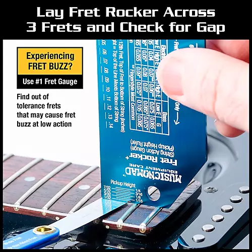 Music Nomad Precision Fret Rocker+ and Fret Gauge Kit - musicians--Friend