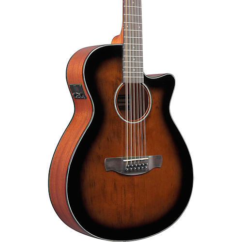 Ibanez AEG5012 AEG 12-String Acoustic-Electric Guitar Dark Violin Sunburst - musicians--Friend