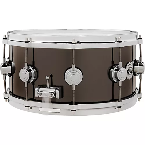 DW Collector's Series Black Nickel Over Brass Snare Drum With Die-Cast Hoops 14 x 8 in. Black Nickel Over Brass - musicians--Friend