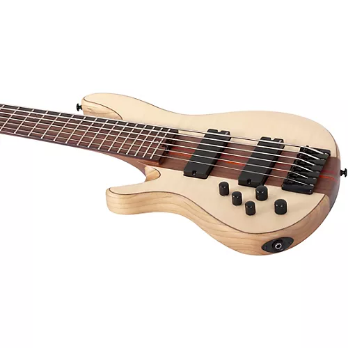 Schecter Guitar Research Charles Berthoud CB-6 Left-Handed 6-String Electric Bass Natural Satin - musicians--Friend