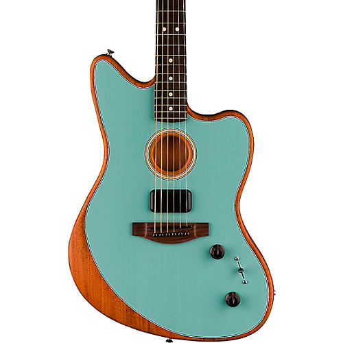 Fender Acoustasonic Player Jazzmaster Sitka Spruce-Mahogany Acoustic-Electric Guitar Ice Blue - musicians--Friend
