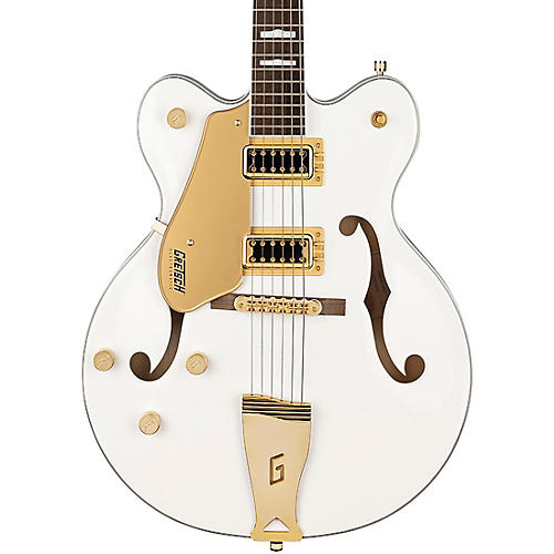 Gretsch Guitars G5422GLH Electromatic Classic Hollowbody Double-Cut With Gold Hardware Left-Handed Electric Guitar Snow Crest White - musicians--Friend