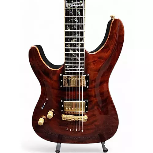 Used Schecter Guitar Research C1 Classic Left Handed Dark Cherry Burst Electric Guitar Dark Cherry Burst - musicians--Friend