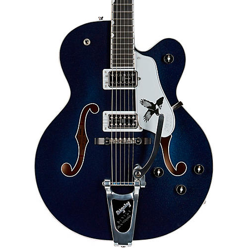 Gretsch Guitars G6136T-RR Rich Robinson Signature Falcon With Bigsby Raven's Breast Blue - musicians--Friend
