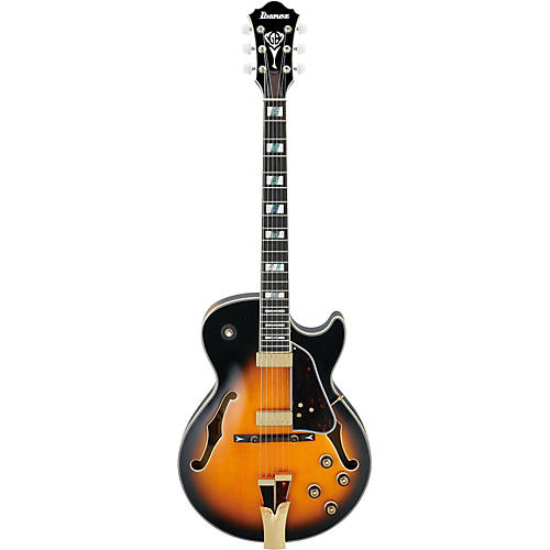 Ibanez GB Series GB10SE George Benson Signature Hollow Body Electric Guitar Brown Sunburst Tortoise Pickguard - musicians--Friend