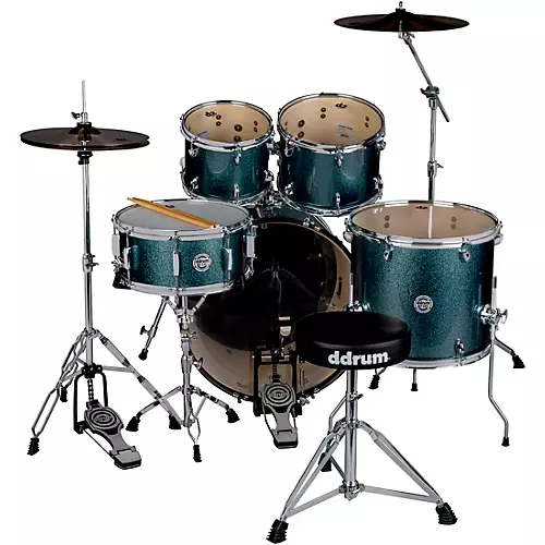 ddrum D2 5-Piece Complete Drum Kit Deep Aqua Sparkle - musicians--Friend