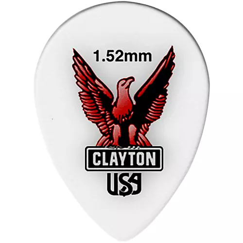 Clayton Acetal Small Teardrop Guitar Picks 1.26 mm 1 Dozen - musicians--Friend