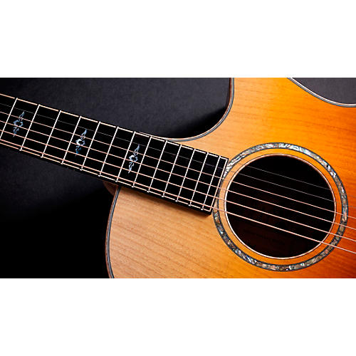 Taylor Custom All Urban Ash Grand Auditorium Acoustic-Electric Guitar Ombre Brown - musicians--Friend