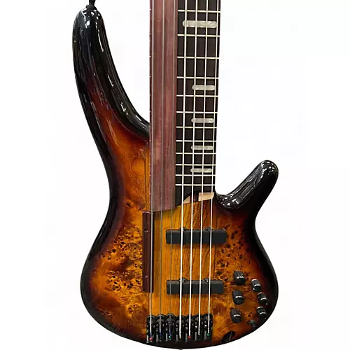 Used Ibanez SRAS7 Natural Electric Bass Guitar Natural - musicians--Friend