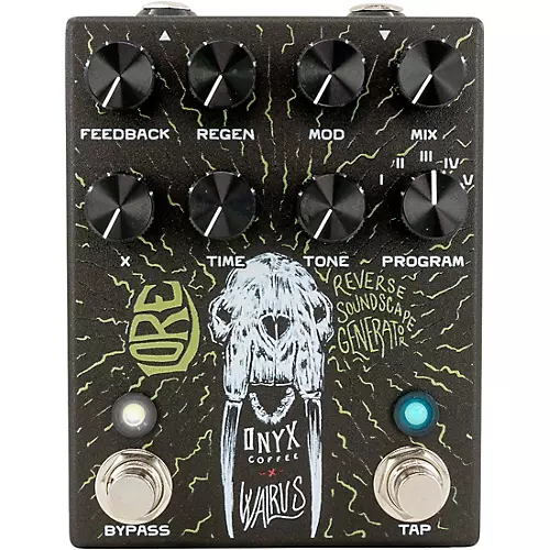 Walrus Audio Lore Reverse Soundscape Generator Delay/Reverb/Pitch/Modulation Effects Pedal - Onyx Edition Black - musicians--Friend