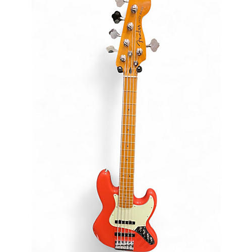 Used Fender Player Plus Jazz Bass V Fiesta Red Electric Bass Guitar Fiesta Red - musicians--Friend